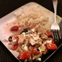 Crockpot slow cooking Greek Chicken