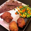 Spicy Garlic Braised Beef and Hush puppies